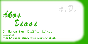 akos diosi business card